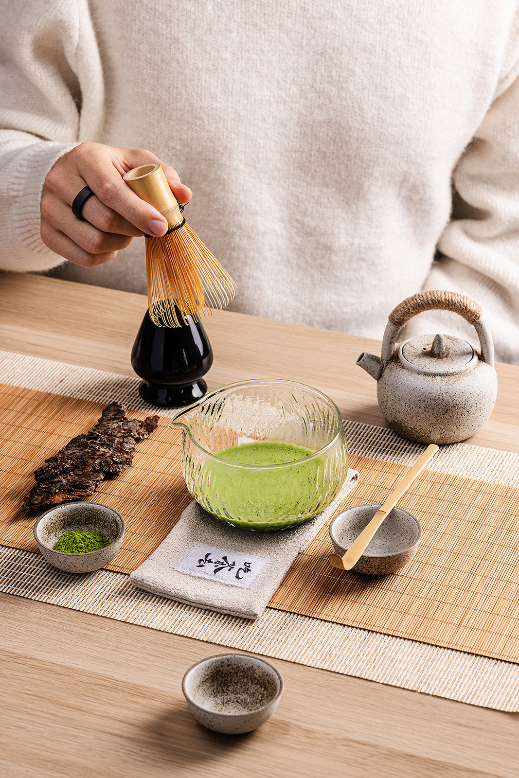 Cuillère à Matcha en bambou