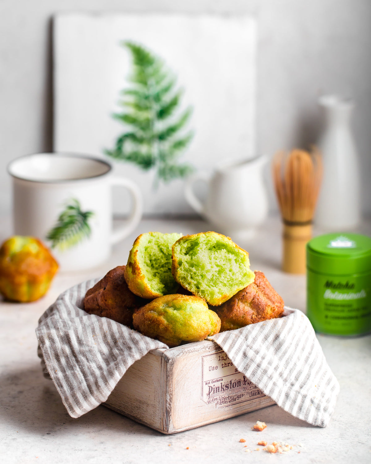 Matcha Madeleine Muffins